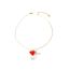 Fashion Red Oil Dripping Love Photo Box Pendant Necklace