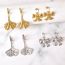 Fashion Bow Gold Bow Stainless Steel Earrings
