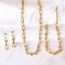 Fashion Three Piece Set U-shaped Horseshoe Chain Necklace Earrings Bracelet 4-piece Set