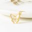 Fashion Gold Diamond White Shell Butterfly Pendant Necklace