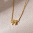 Fashion Gold Copper Inlaid Zircon Love Necklace For Boys And Girls
