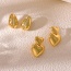 Fashion Gold Copper Inlaid Zircon Drop Love Pendant Earrings Set Of 4