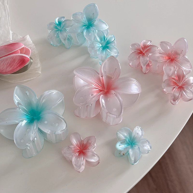 Fashion Small Flowers 4cm Pink Resin Flower Gripper