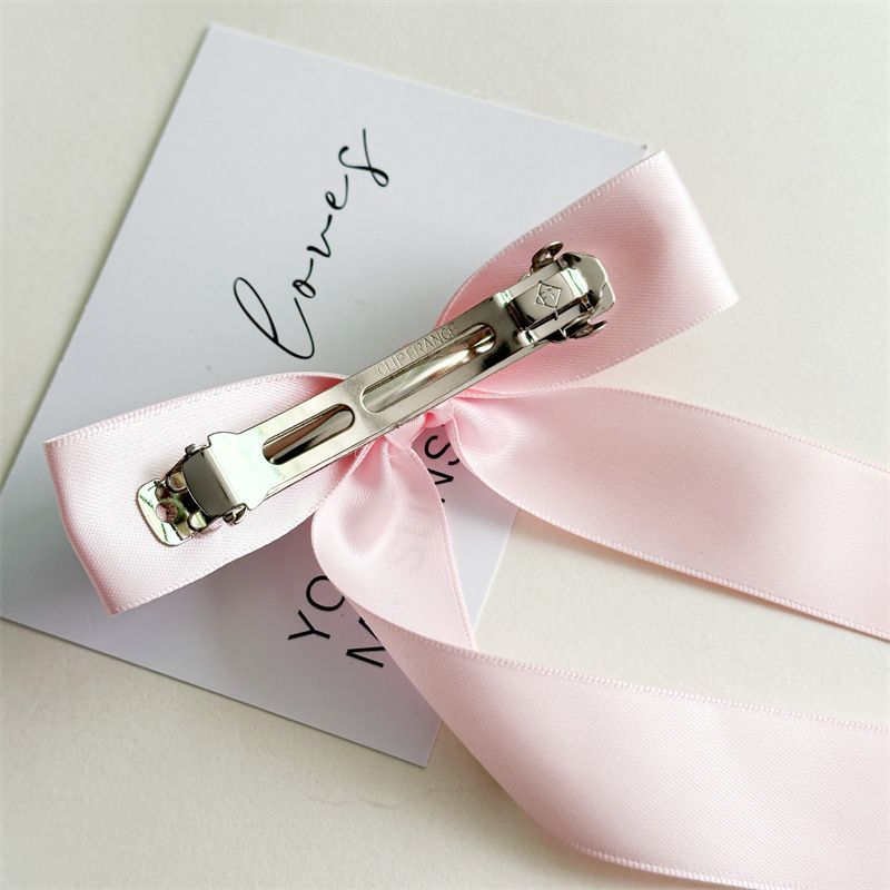 Fashion Knotted Pink Fabric Bow Hairpin
