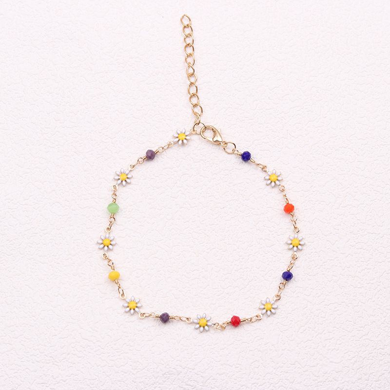 Fashion Little Sunflower-necklace Copper Drip Oil Flower Necklace