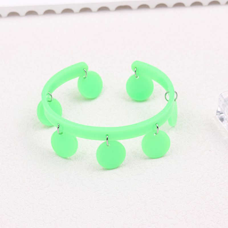 Fashion Green Acrylic Geometric Open Bracelet