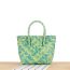 Fashion Orange (small Plastic Handle) Pvc Bamboo Woven Handbag