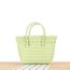 Fashion Orange (small Plastic Handle) Pvc Bamboo Woven Handbag