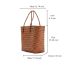 Fashion Green (large Plastic Handle) Straw Woven Large Capacity Tote Bag