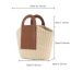 Fashion Camel Straw Woven Large Capacity Tote Bag