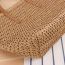 Fashion Brown (hand-stitched Shoulder Straps) Straw Woven Large Capacity Shoulder Bag