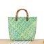 Fashion Gray (large Imitation Bamboo Handle) Straw Large Capacity Handbag