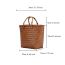 Fashion Orange (small Imitation Bamboo Handle) Straw Large Capacity Handbag