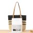 Fashion Striped Brown Straw Large Capacity Shoulder Bag