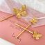 Fashion One-word Clip-gold-medium Size Metal Butterfly Hair Clip