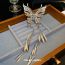 Fashion Gripper-silver Metal Butterfly Tassel Clip