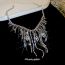 Fashion Necklace - Silver Copper And Diamond Tassel Necklace
