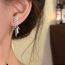 Fashion Silver Copper Diamond Geometric Bow Earrings