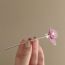 Fashion Pink Metal Geometric Flower Hairpin