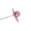 Fashion Pink Metal Geometric Flower Hairpin