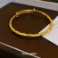 Fashion Bracelet - Gold Copper Geometric Bamboo Round Bracelet