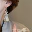 Fashion Ear Hook-silver Round Wind Chime Tassel Earrings