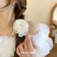 Fashion Gripper-white Lace Flower Clip