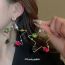 Fashion Golden-love Copper Diamond Love Earrings