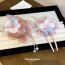Fashion Gripper-pink Flower Diamond Butterfly Pearl Clip