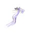 Fashion Gripper-purple Pearl Beaded Butterfly Ribbon Clip