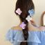 Fashion Hairpin-pink Alloy Flower Hairpin