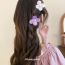 Fashion Hairpin-white Alloy Flower Hairpin