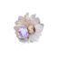 Fashion Gripper-pink-purple Mesh Flower Bow Pearl Clip