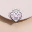 Fashion Pink And White Alloy Geometric Paint Brooch