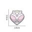 Fashion Pink And White Alloy Geometric Paint Brooch