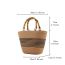Fashion Beige (imitation Bamboo Handle) Straw Large Capacity Handbag