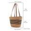 Fashion Beige (leather Handle) Straw Large Capacity Shoulder Bag