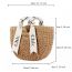 Fashion Mini Camel (can Be Worn Cross-body) + Letter Web Letter Scarf Portable Straw Crossbody Bag