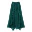 Fashion Green Skirt Polyester Pleated Skirt