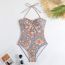 Fashion Colorful Swimsuit Polyester Printed One-piece Swimsuit