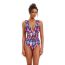 Fashion Red Swimsuit Polyester Printed One-piece Swimsuit