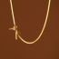 Fashion Necklace Titanium Steel Bow Snake Bone Necklace