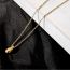 Fashion Gold Titanium Steel Drop Necklace