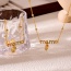 Fashion Golden 2 Copper Inlaid Zircon Letter Mama Boy Love Pendant Bead Necklace