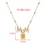 Fashion Gold Copper Inlaid Zircon Letter Mama Cross Pendant Bead Necklace