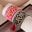Fashion Red Copper Inlaid Zircon Letters Mom Pendant Braided Tassel Bracelet