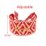 Fashion Red Copper Inlaid Zircon Letters Mom Pendant Braided Tassel Bracelet