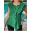 Fashion Green Twisted Textured Shirt