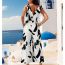 Fashion White Polyester Printed Jumpsuit