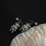 Fashion Silver Titanium Steel Cartoon Pearl Bear Earrings
